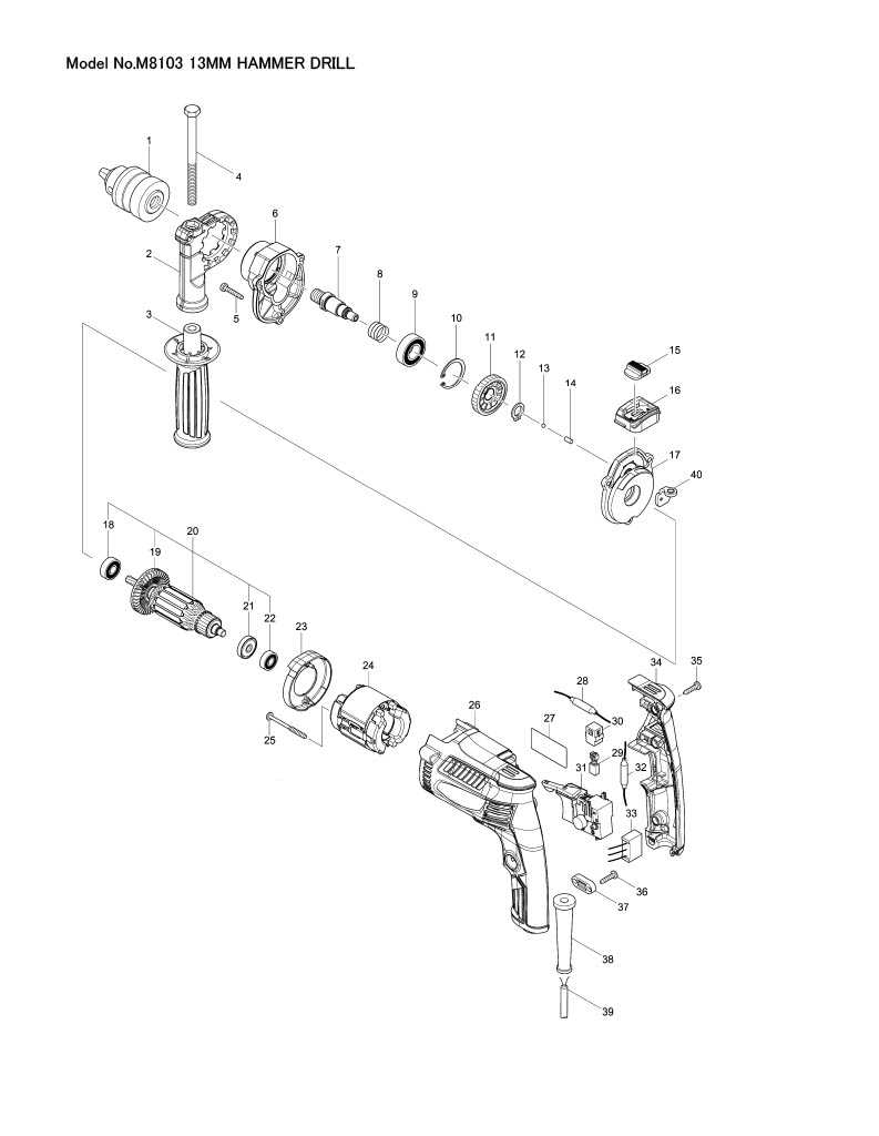 makita impact driver parts diagram