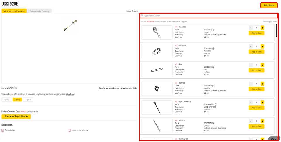 dewalt dcpr320 parts diagram