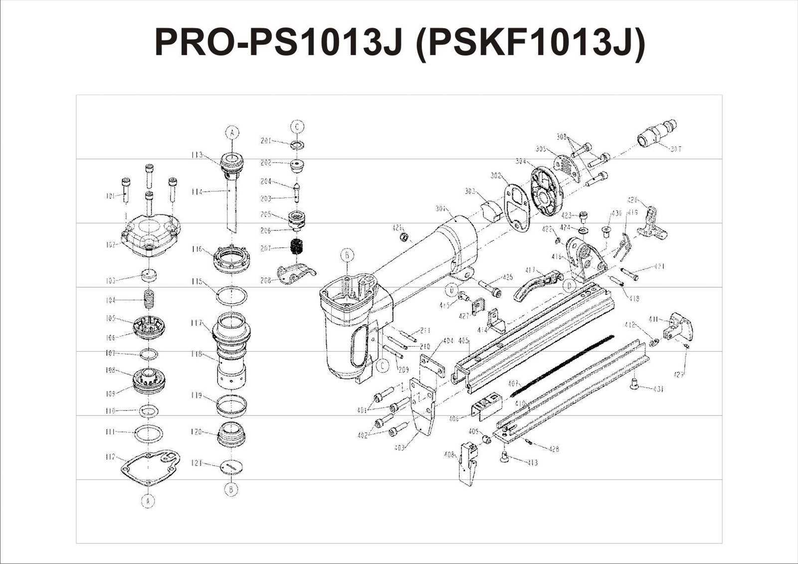 porter cable router parts diagram