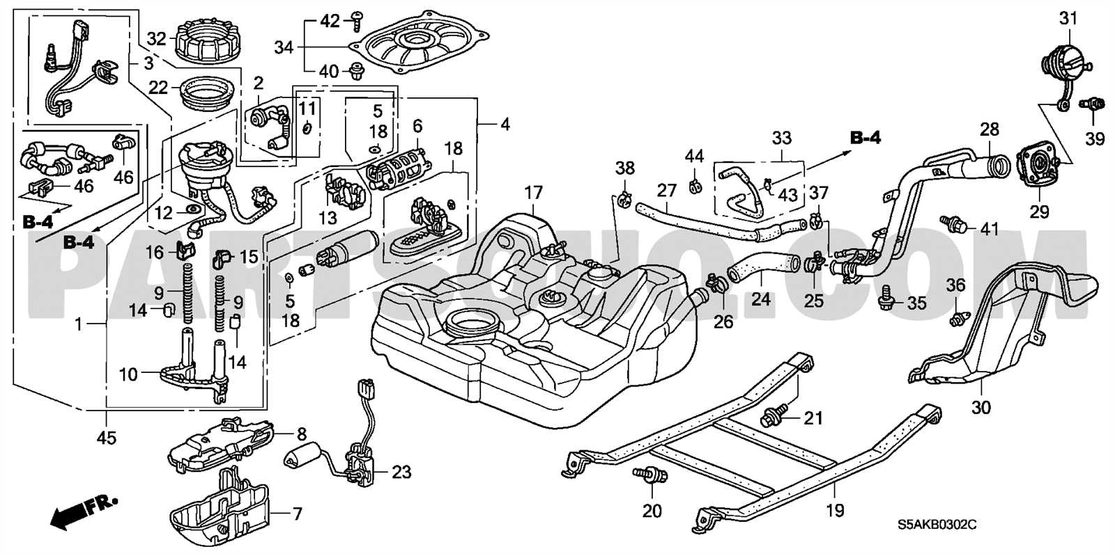 2002 honda civic parts diagram