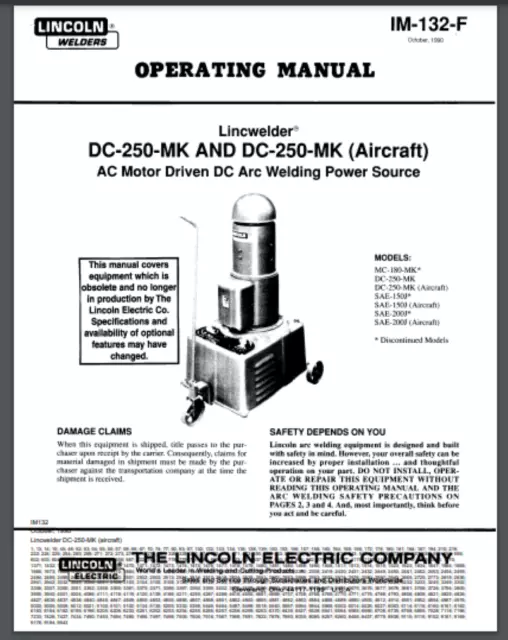 lincoln idealarc 250 parts diagram