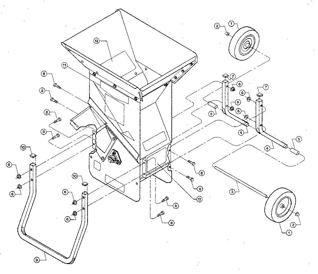 troy bilt chipper parts diagram