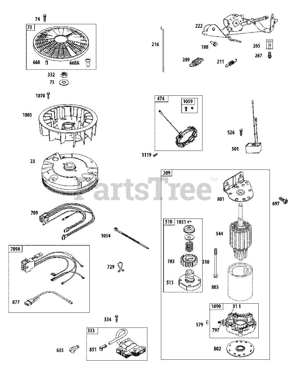 cub cadet 1054 parts diagram