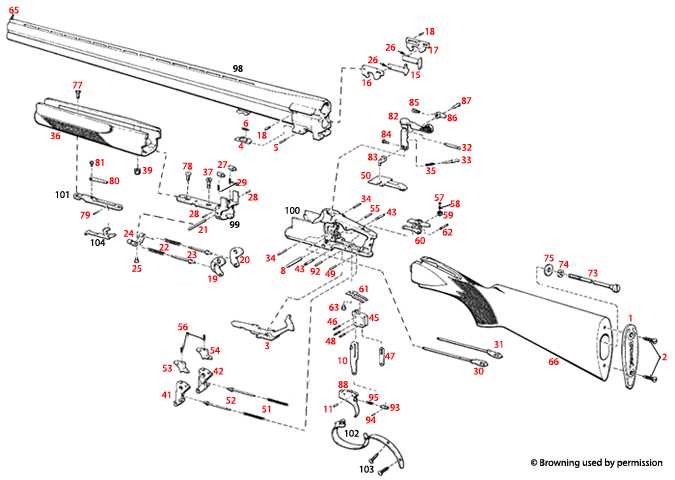 browning citori parts diagram