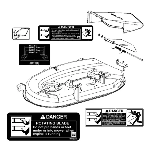 john deere x320 48 mower deck parts diagram