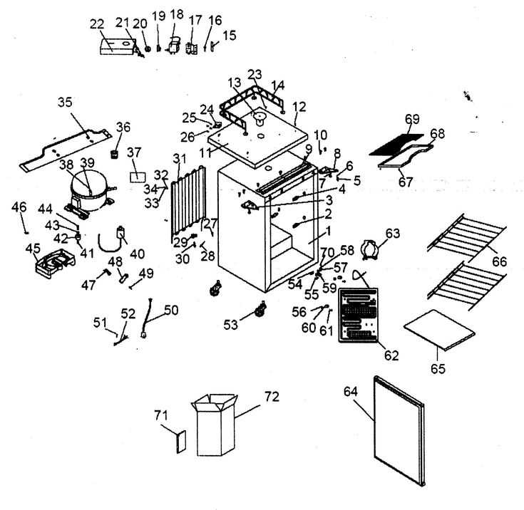 haier mini fridge parts diagram