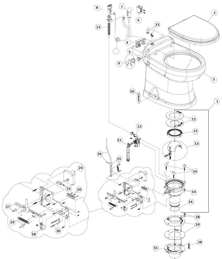 thetford rv toilet parts diagram