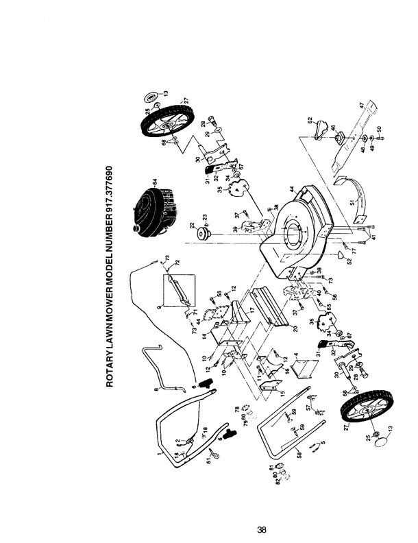 craftsman 30 inch riding mower parts diagram