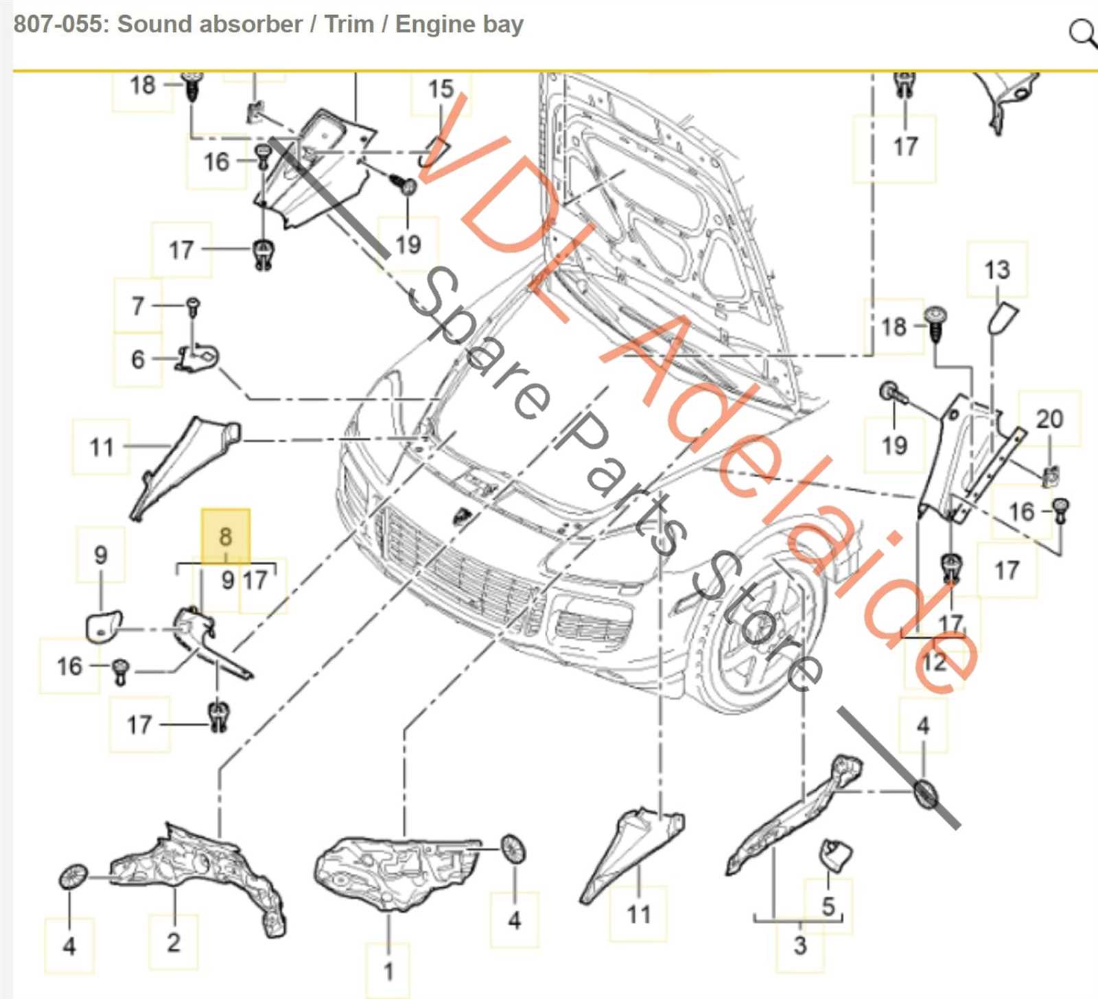 audi tt parts diagram