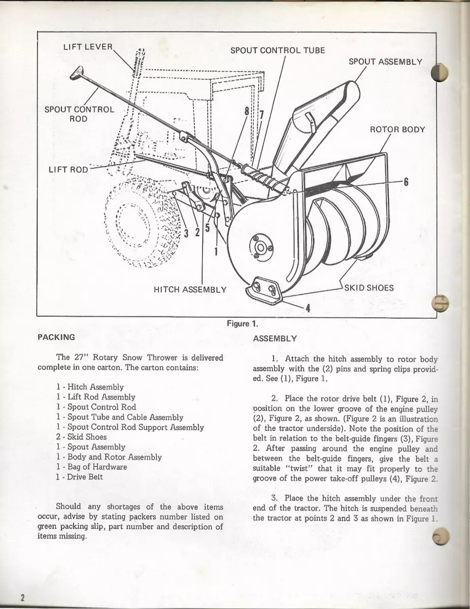 simplicity snow blower parts diagram