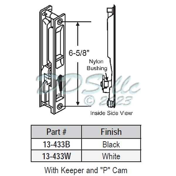 patio door parts diagram