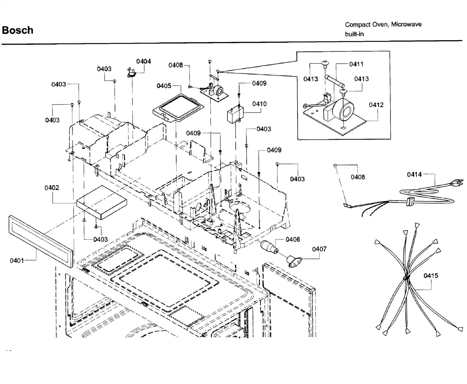 bosch microwave parts diagram