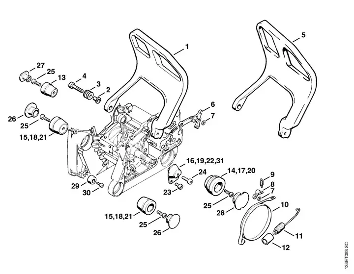 stihl 012 av chainsaw parts diagram