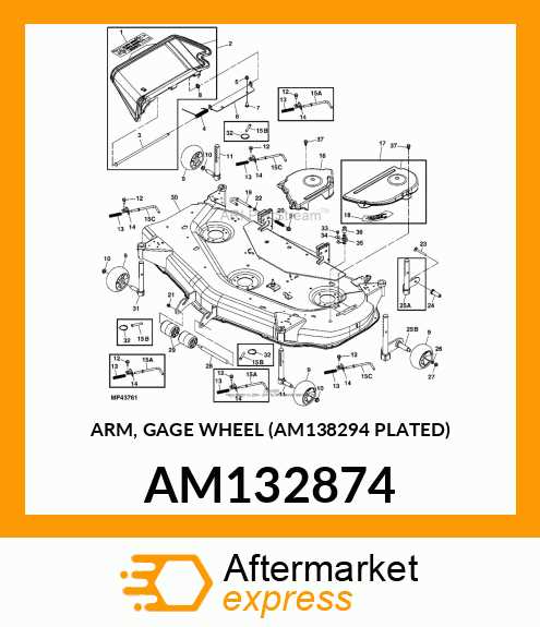 john deere 345 48c mower deck parts diagram