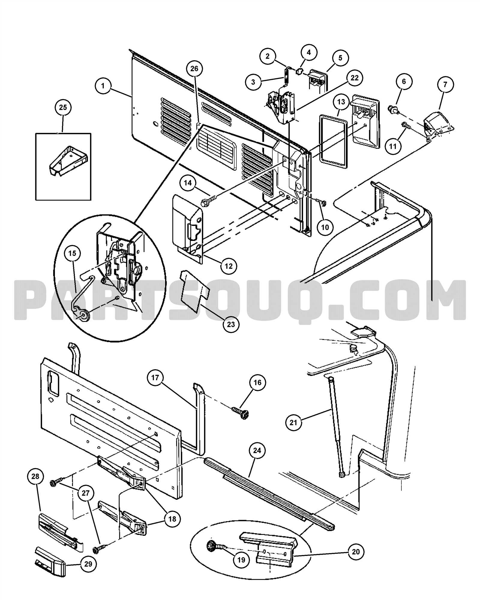 jeep tj door parts diagram