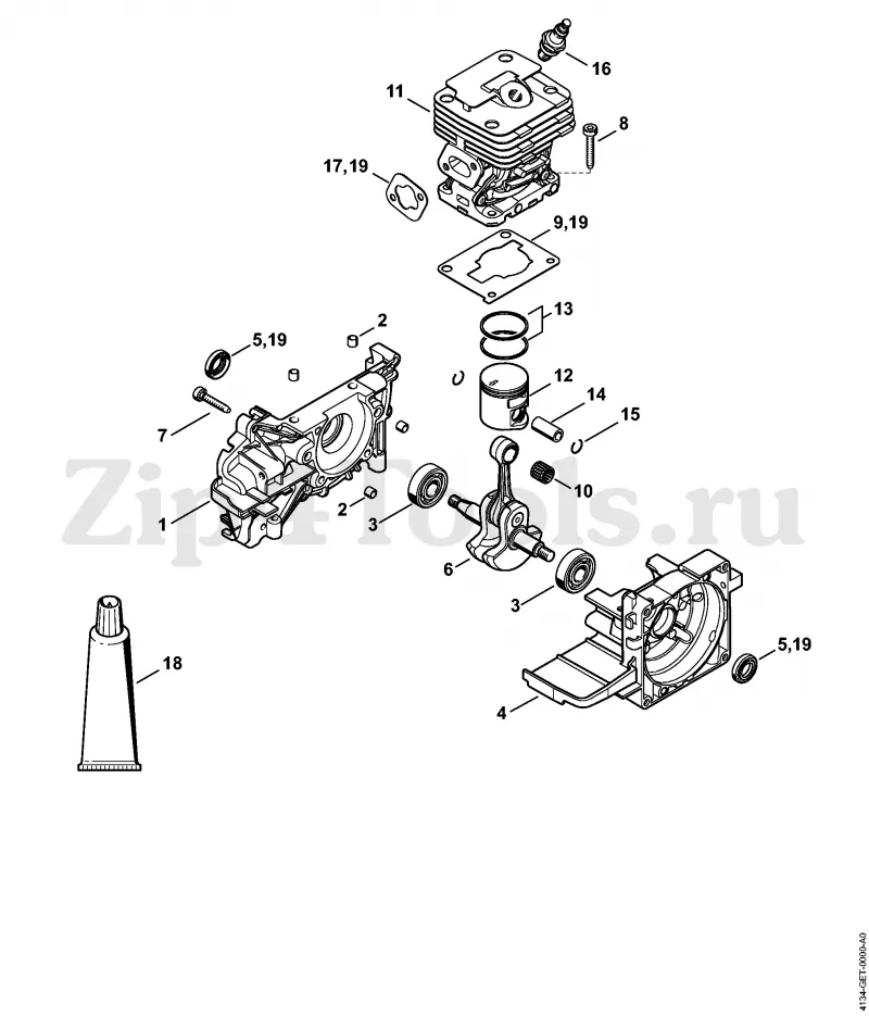 stihl msa 120 c parts diagram