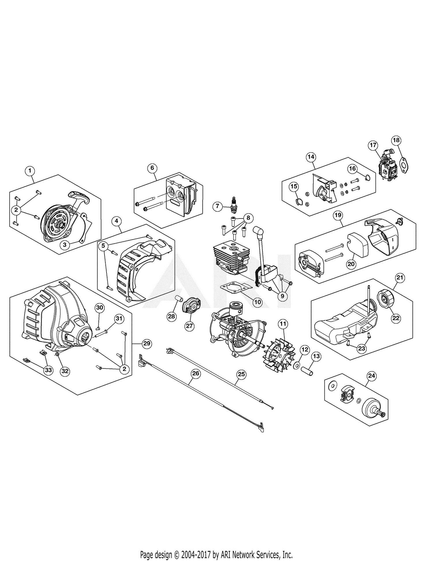 troy bilt 4 cycle trimmer parts diagram