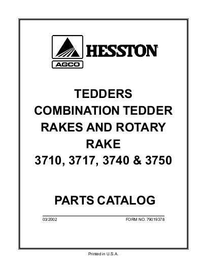hesston 3710 tedder parts diagram