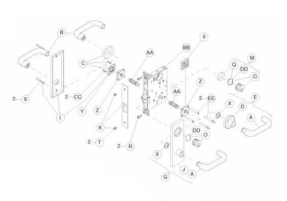 door lock parts diagram