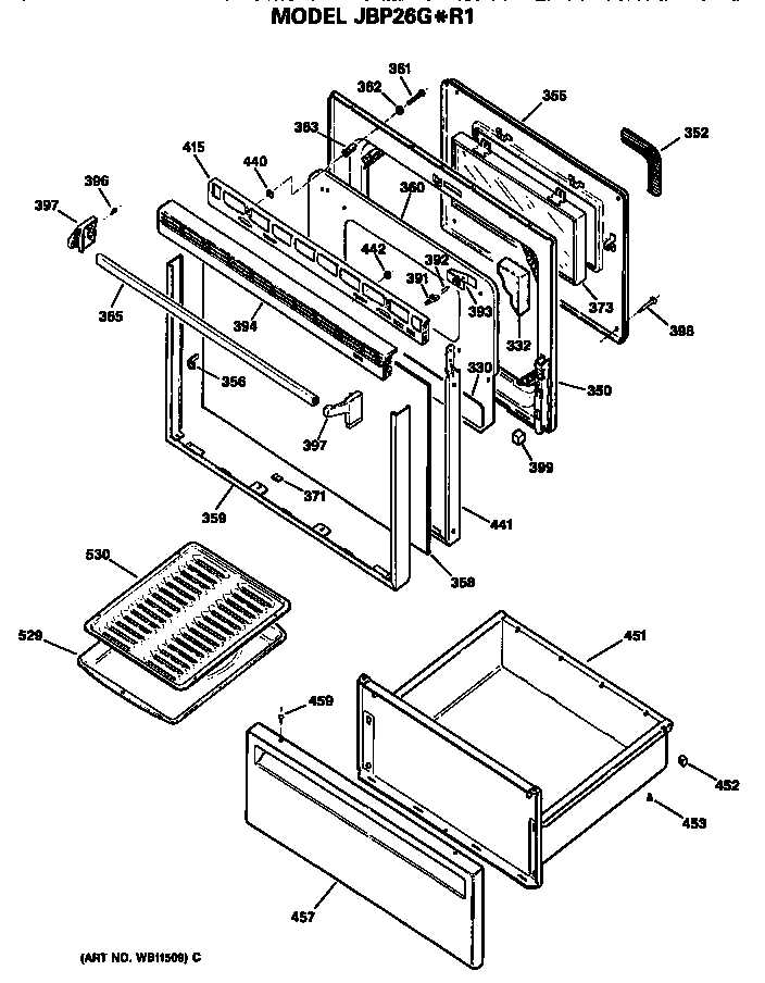 ge electric range parts diagram