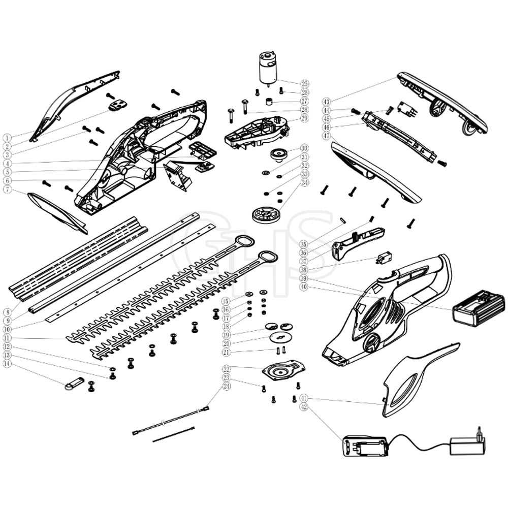 hedge trimmer parts diagram