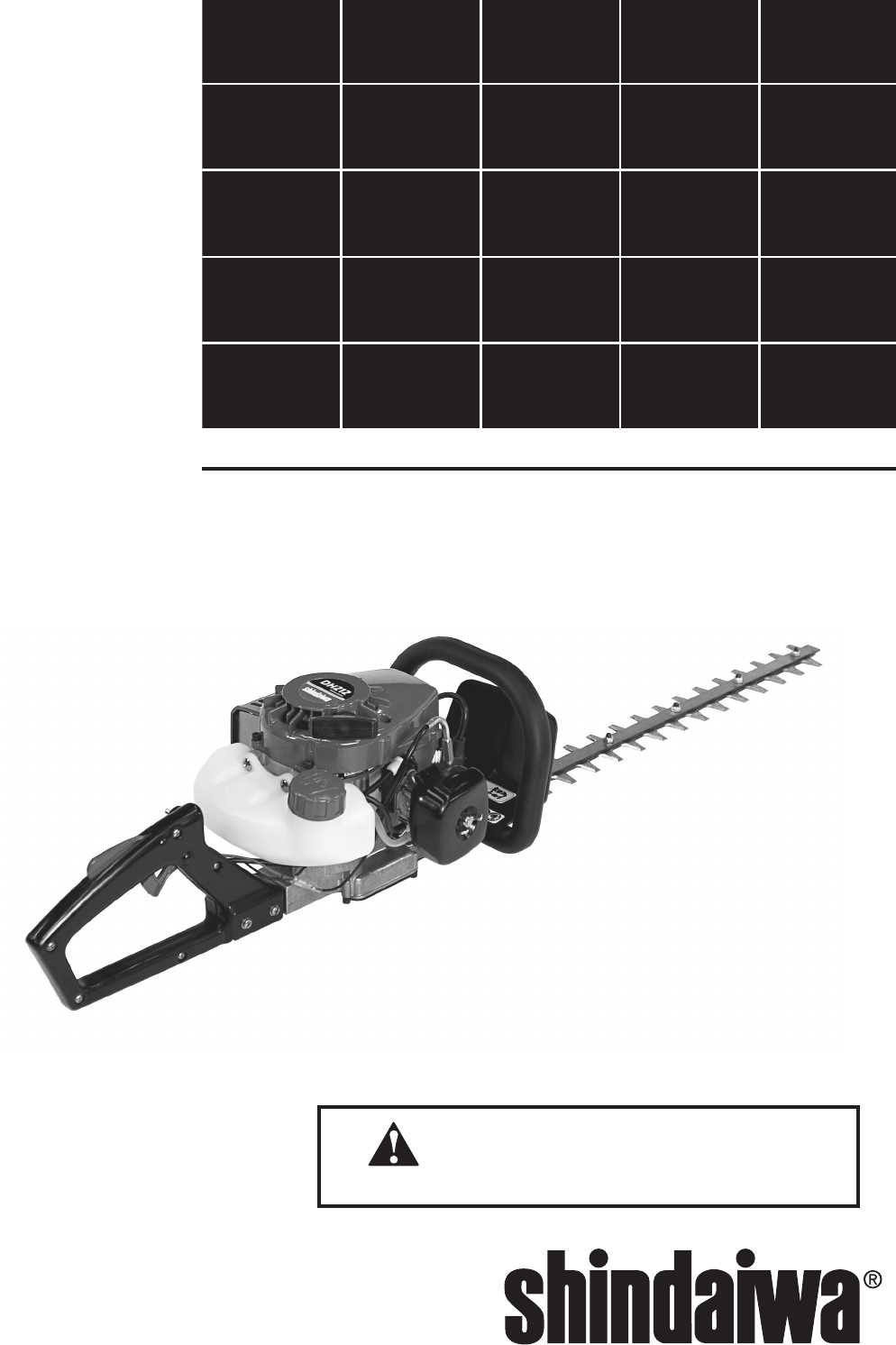 shindaiwa hedge trimmer parts diagram