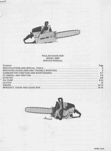 poulan super 250a parts diagram