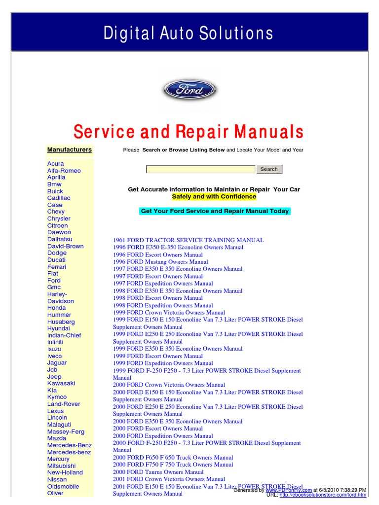 ford e 350 parts diagram