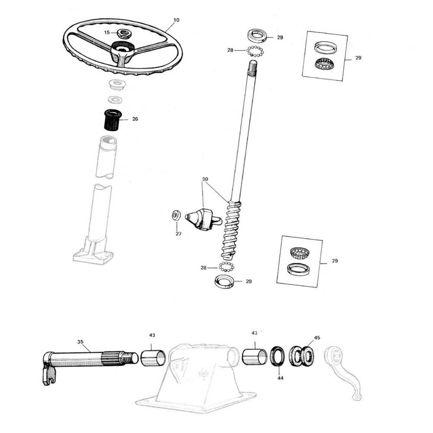 ford 5000 steering parts diagram