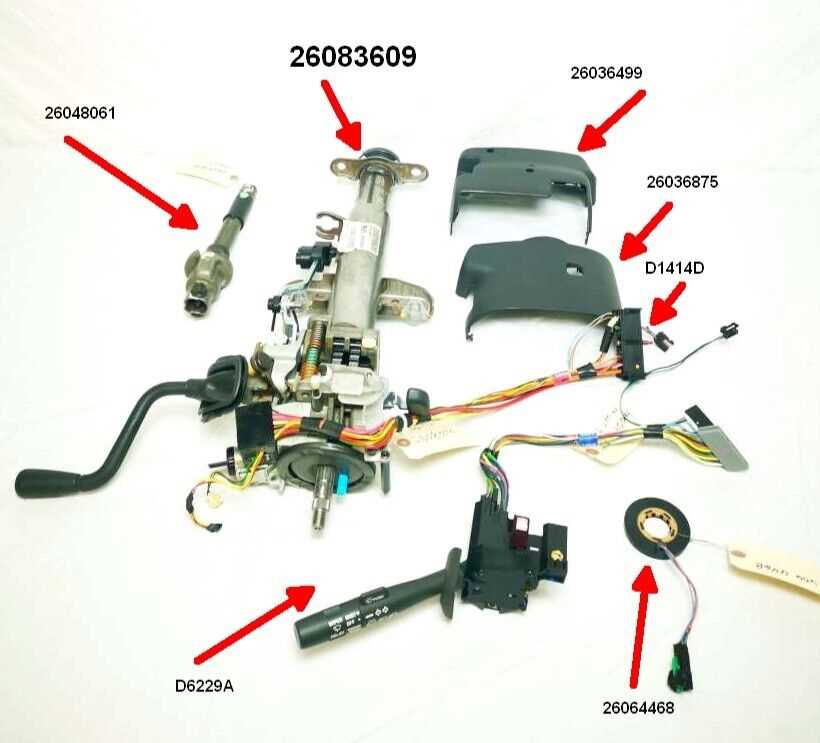 gm steering column parts diagram