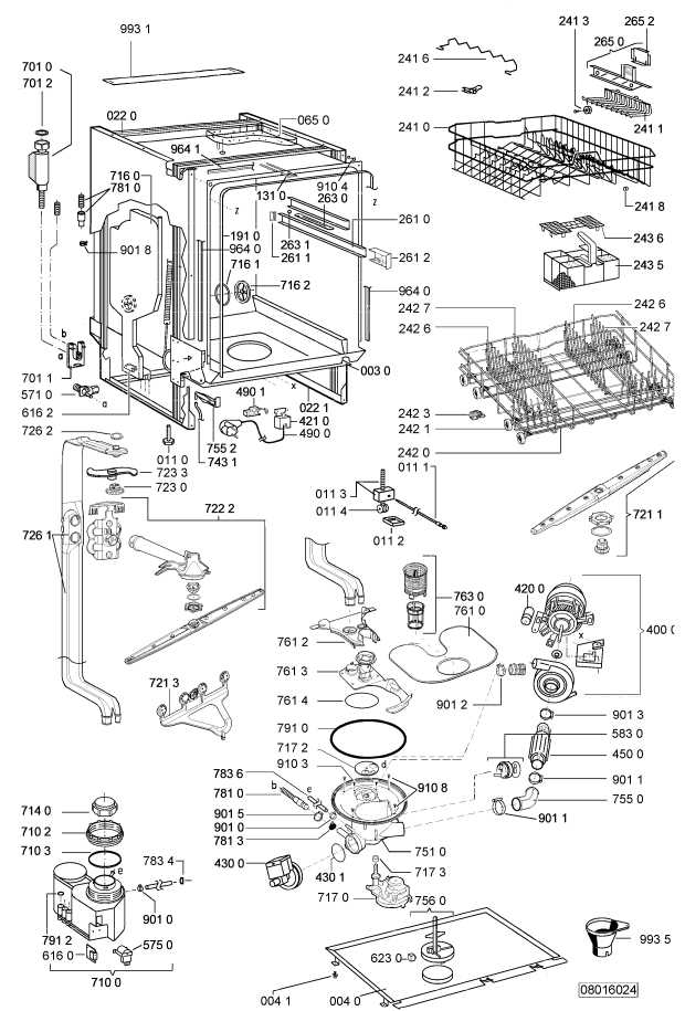 diagram dishwasher inside parts