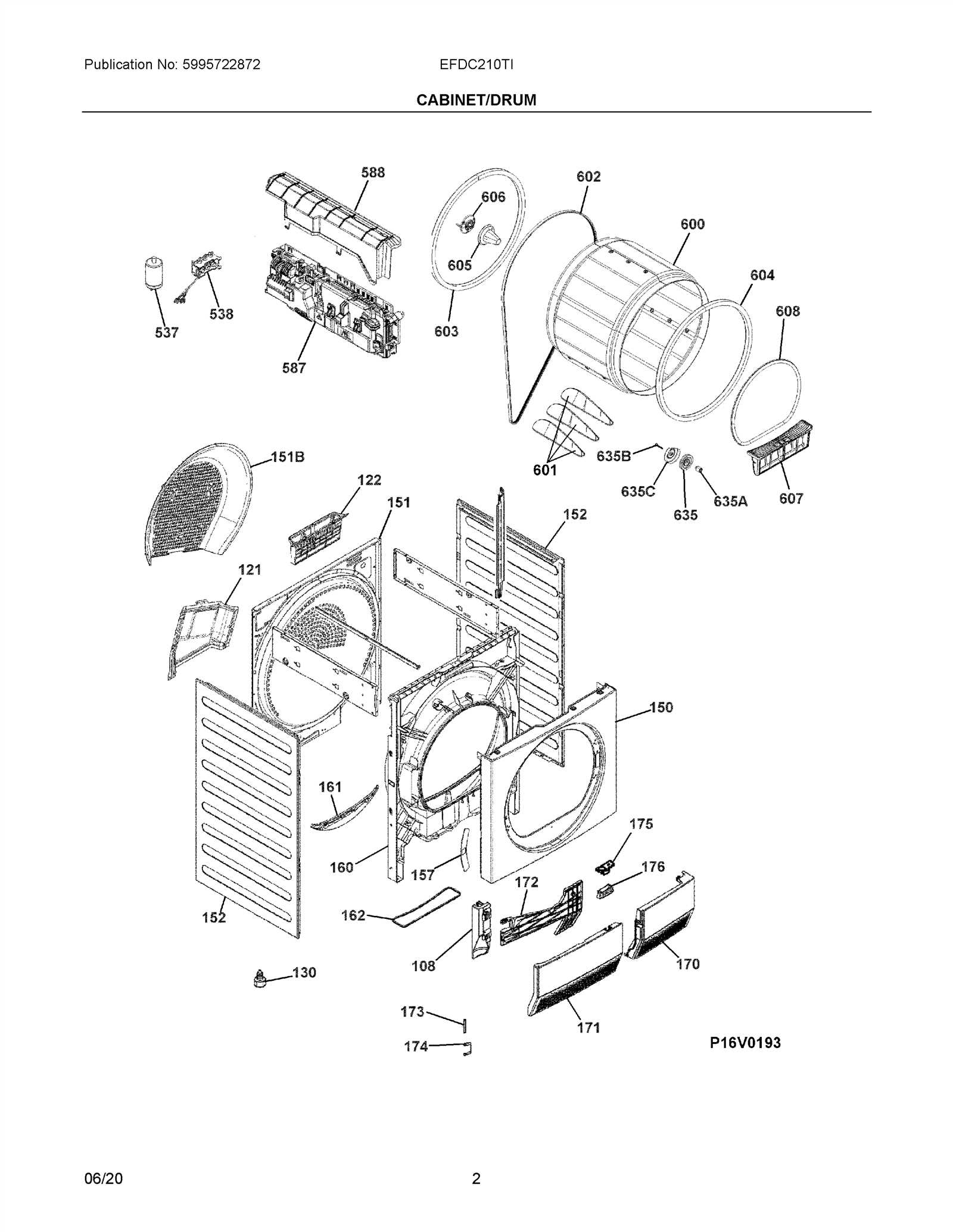 electrolux 2100 parts diagram