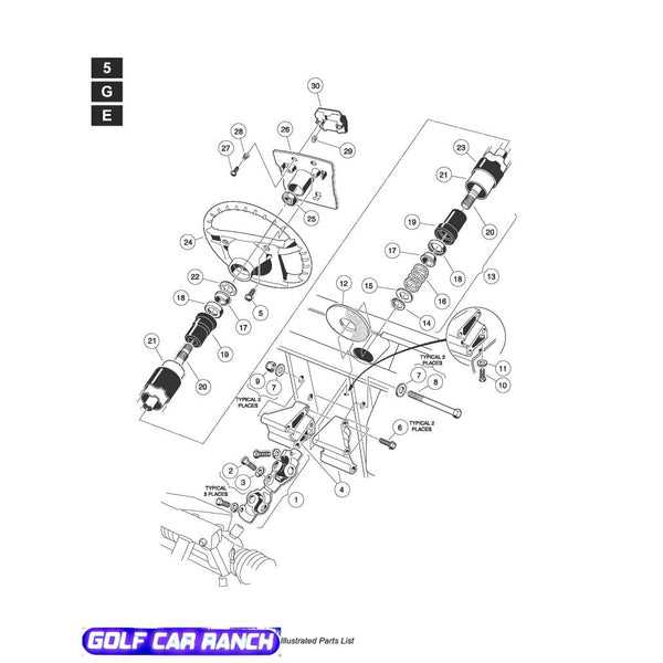 club car ds steering parts diagram