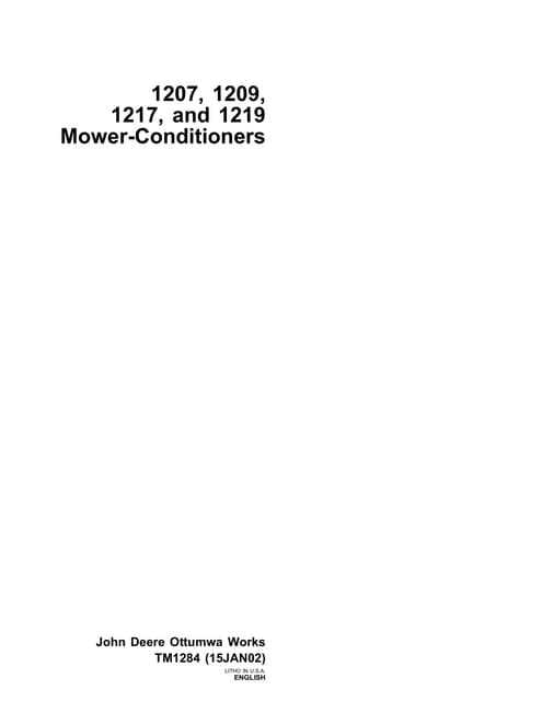 john deere 1209 parts diagram