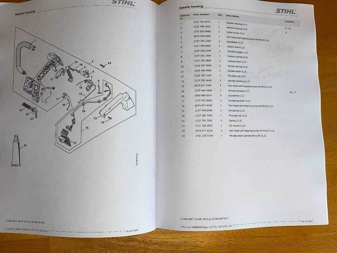 stihl ms 441 chainsaw parts diagram