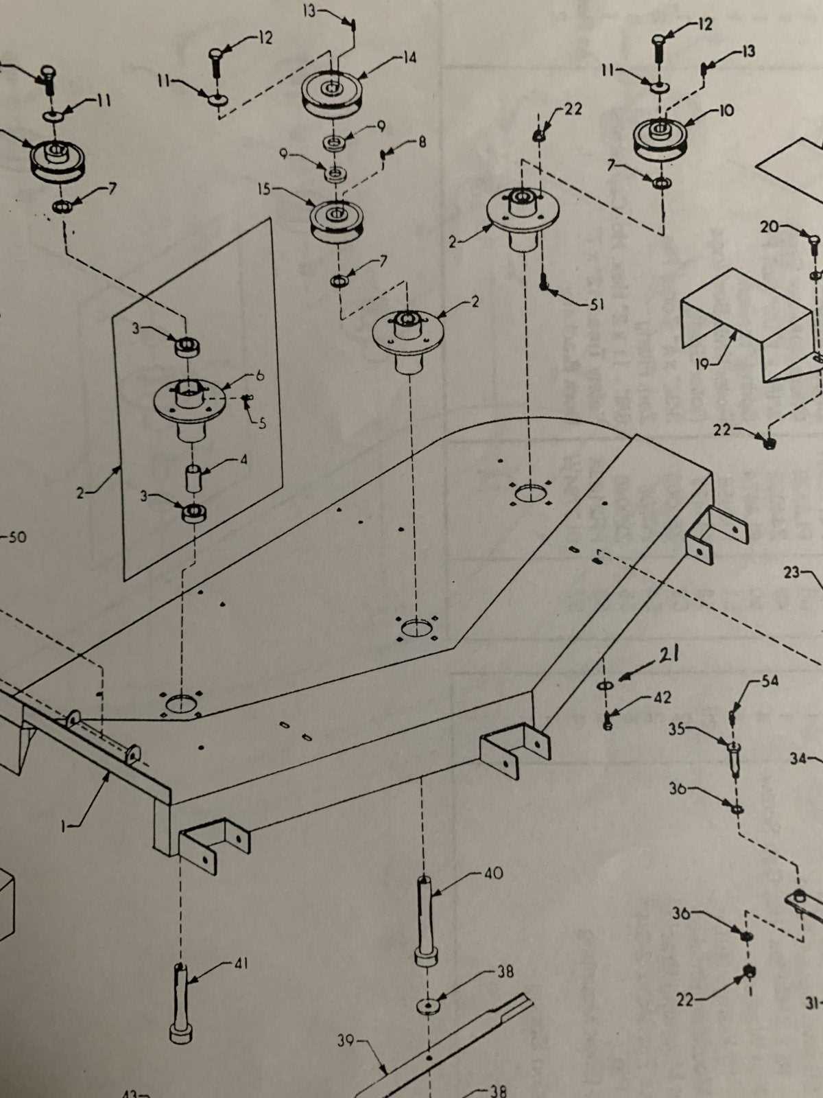 mower deck parts diagram