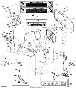 john deere lx279 48c mower deck parts diagram