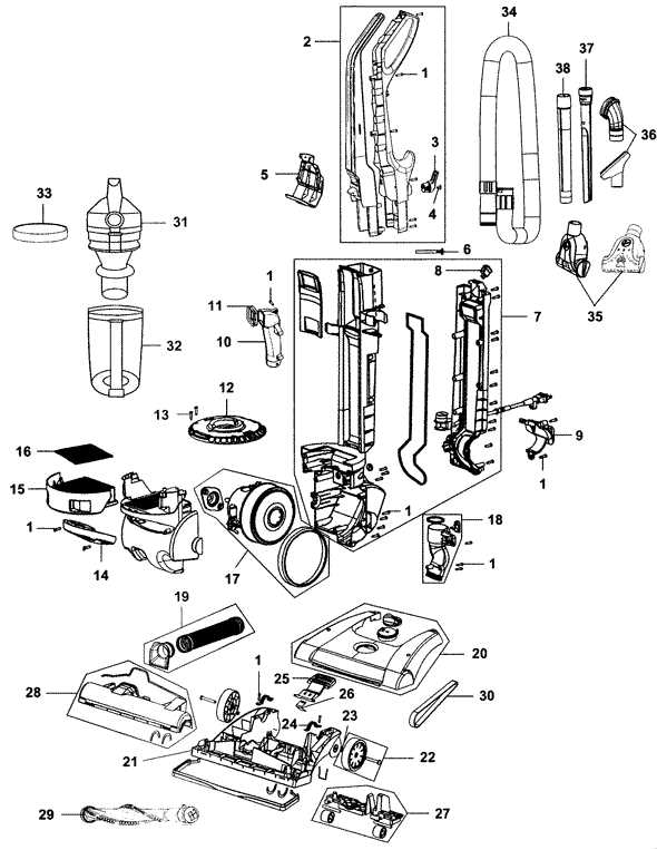 hoover max extract 77 parts diagram