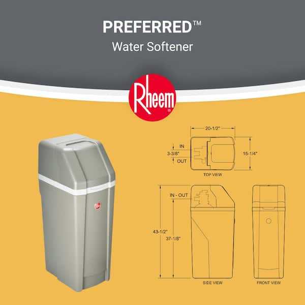 rheem water softener parts diagram