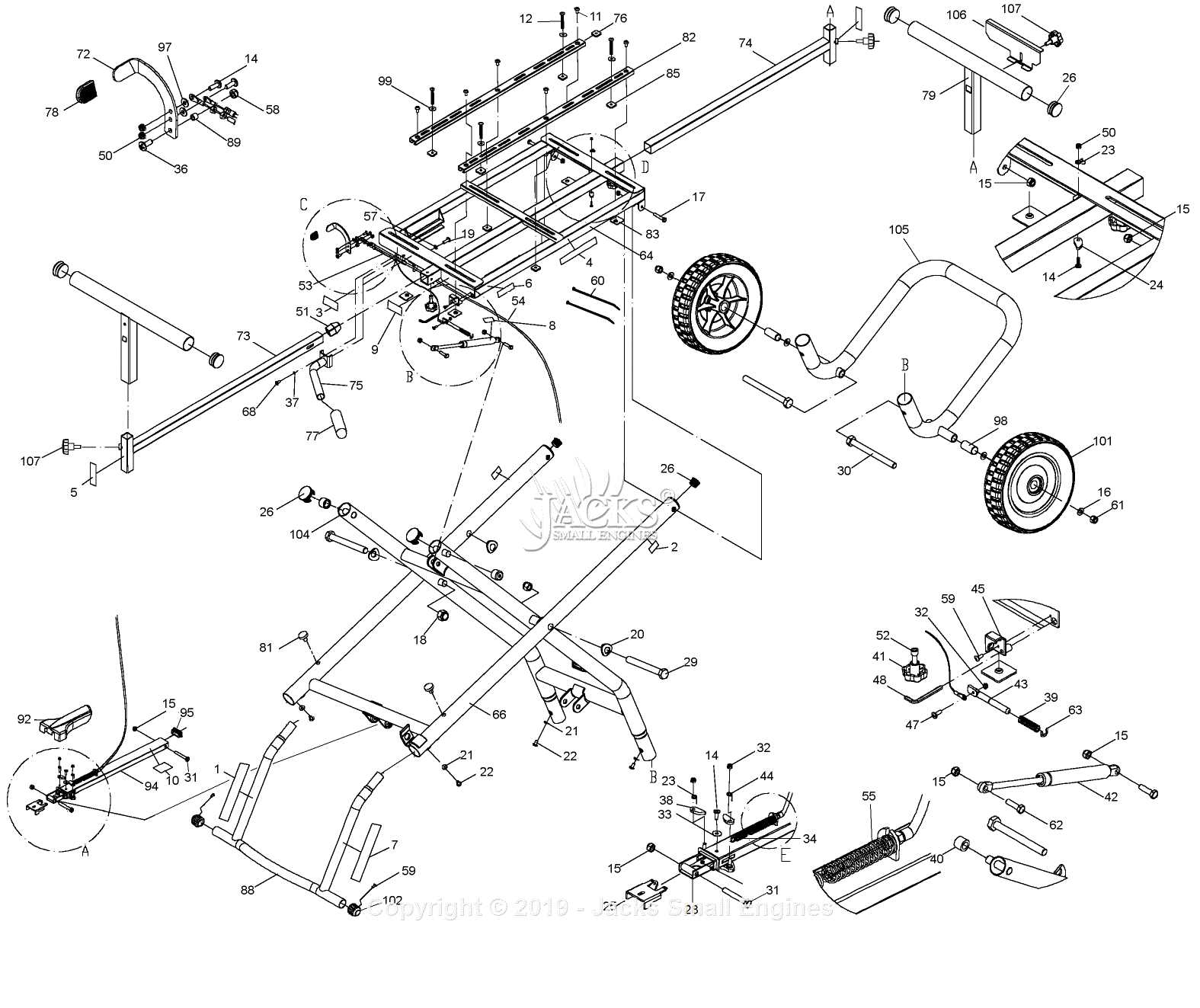 dewalt miter saw stand parts diagram