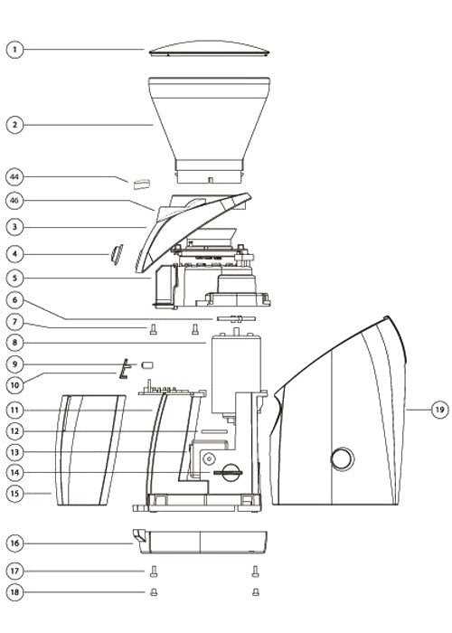 baratza virtuoso parts diagram