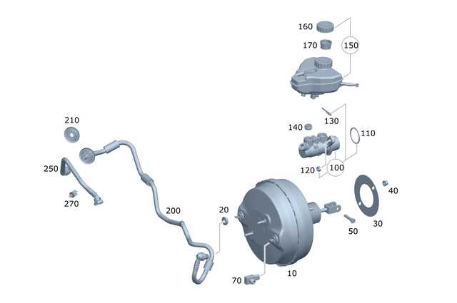 brake booster parts diagram