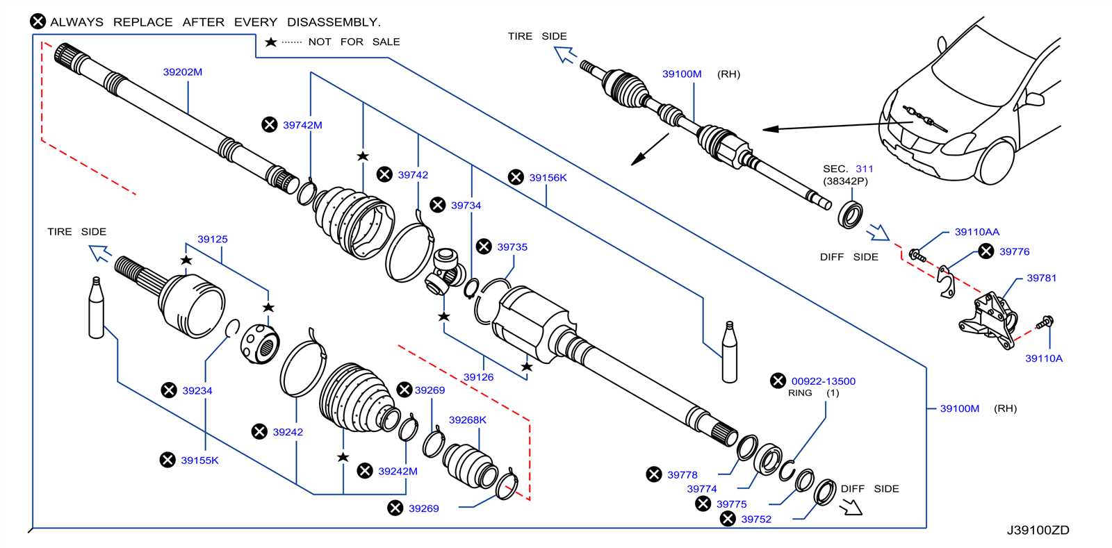 2008 nissan rogue parts diagram