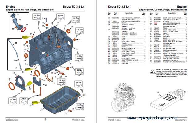 deutz engine parts diagram