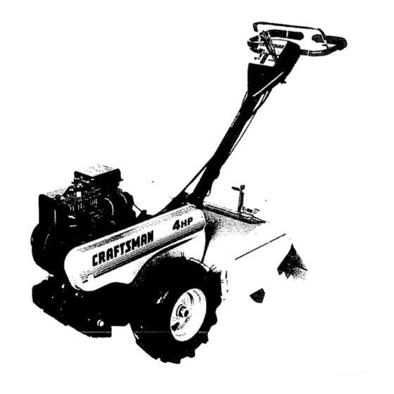 craftsman rototiller parts diagram