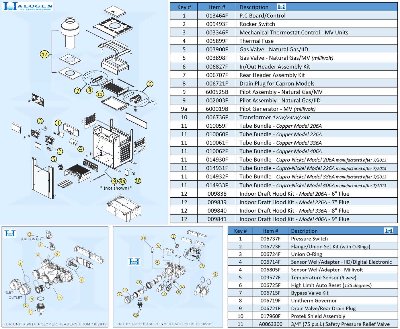 hayward heater parts diagram