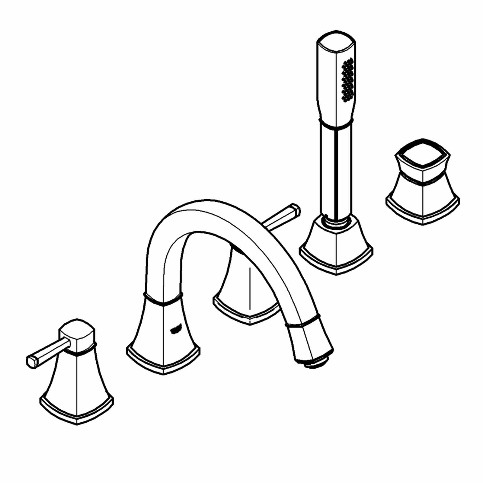 bathtub faucet parts diagram