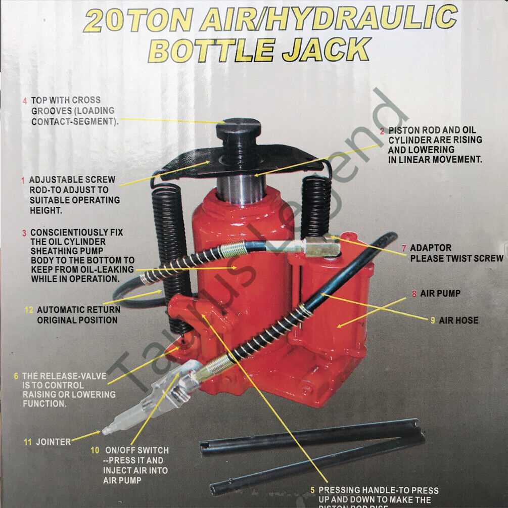 hydraulic bottle jack parts diagram