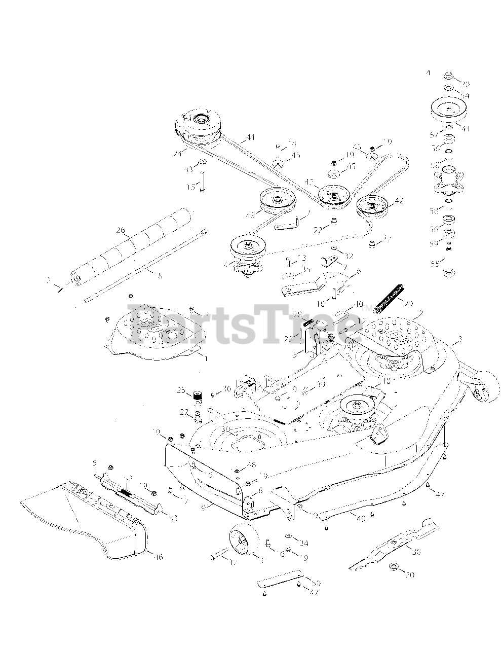 cub cadet zero turn mower parts diagram