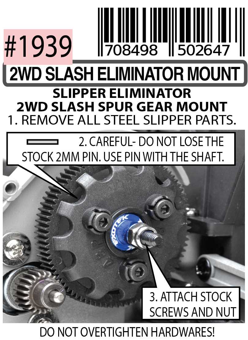 traxxas slash 2wd parts diagram